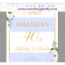 Ivory Roses 40th Birthday Party Welcome sign template,(123)